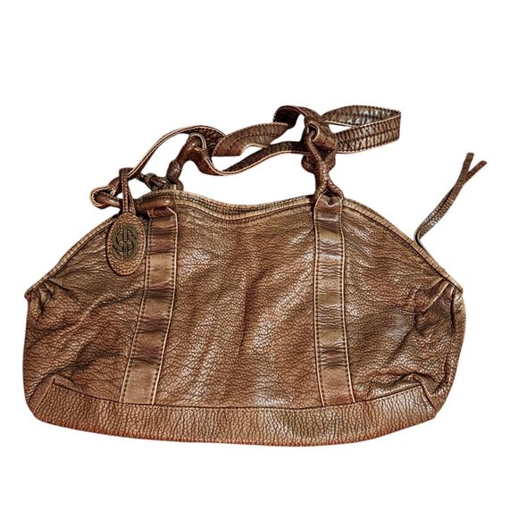 MARC ECKO RED PEBBLED FAUX LEATHER BOHO HANDBAG - Picture 2 of 9